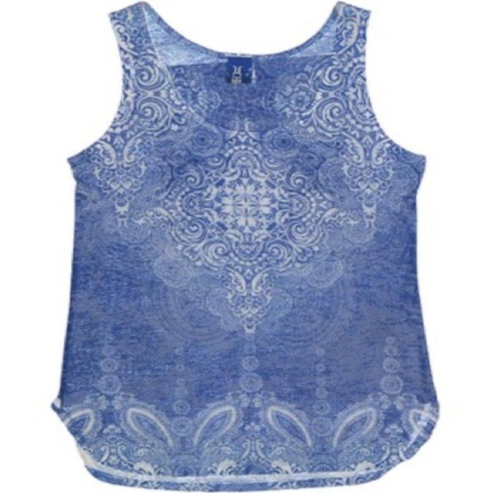 Barcode Apparel Blue Paisley Tank